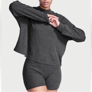 Victoria's Secret Glow Waffle Bike Short Pajama Set